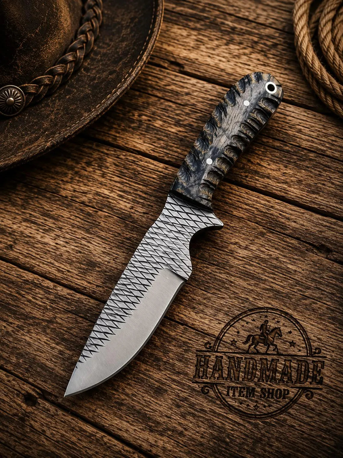 Cowboy Heritage Knife with Classic Design – 3" Blade With Sheath