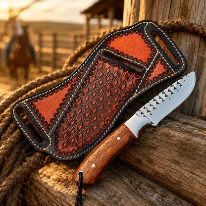 Buckaroo Knife  Rasp Steel with Rosewood Handle