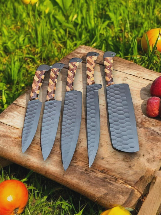 Custom Kitchen Knife Set - Handmade Stainless Steel Blades